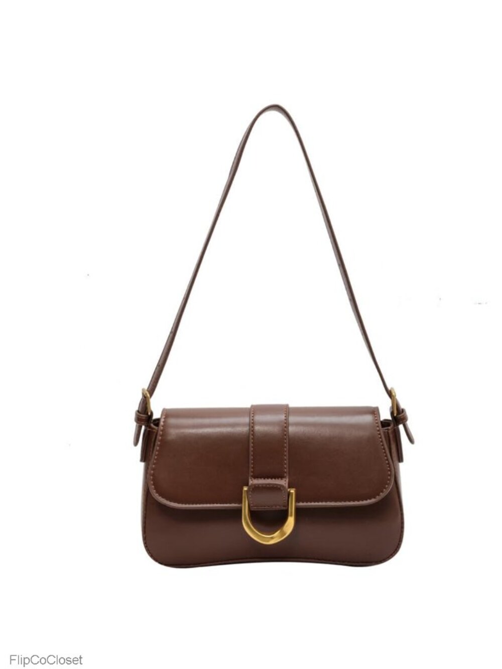 Vegan Leather Hobo Shoulder Bag Crossbody Purse Y2K Saddle Clutch
